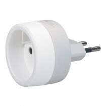 Adaptateur pour ancienne prise à broche Ø4,8mm vers Ø4mm avec éclips de protection - blanc et gris (050381)