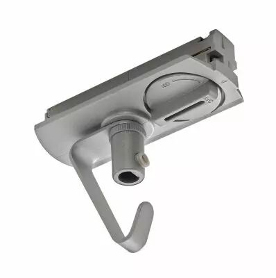 Adaptateur pour suspension, avec crochet, pour rail 1 allumage � encastrer, int�rieur, gris argent (143172)