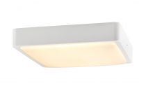 AINOS SENSOR, applique et plafonnier extérieur, carré, blanc, LED, 18W, 3000K/4000K, IP65, détecteur de mouvement (1003451)