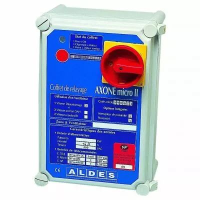 Aldes - Axone Micro III-1 Vitesse/D�senfumage- Triphas� 4.7A+Inter Proximit�+Pressostat (11090649)