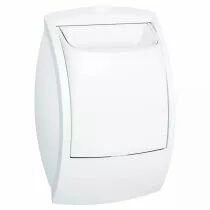 Aldes - Bouche autor&eacute;glable Bap\'SI double d&eacute;bit &eacute;lectrique push D1 sans f&ucirc;t - blanc (11019113)