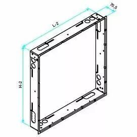 Aldes - Contre-cadre volet OPTONE-H V2 - 400x650 (11044022)