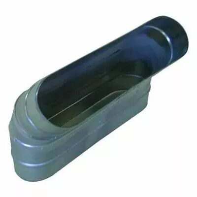 Aldes - Coude vertical oblong galvanis� 45� CVO - L 425mm x H 130mm (11066322)
