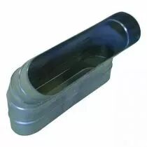 Aldes - Coude vertical oblong galvanis&eacute; CVO &agrave; 45&deg; - L 450mm x H 100mm (11063283)