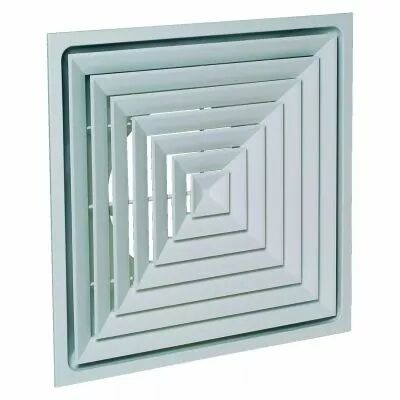 Aldes - Diffuseur fixe isol� + plenum dalle plafond 600x600 acier blanc SF704R TP D315 (11051092)
