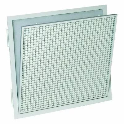 Aldes - Grille de reprise plafond/mur 500x500 blanche ailettes inclin�es filtre AC174Z (11050741)