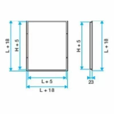 Aldes - Grille Gridlined� transfert L200 x H410 RAL9016 (35001133)