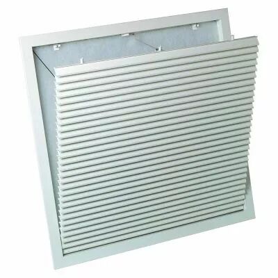 Aldes - Grille reprise dalle de plafond 600x600 blanche ailettes inclin�es filtre AG637 (11050681)
