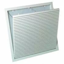 Aldes - Grille reprise dalle de plafond 600x600 blanche ailettes inclin&eacute;es filtre AG637 (11050681)