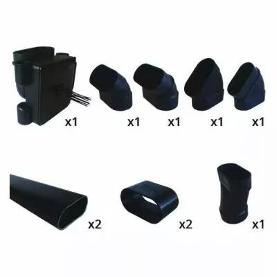 Aldes - Kit de conduits et accessoires 32X70mm pour passage vertical de cloison s�che (11071060)