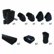 Aldes - Kit de conduits et accessoires 32X70mm pour passage vertical de cloison s&egrave;che (11071060)