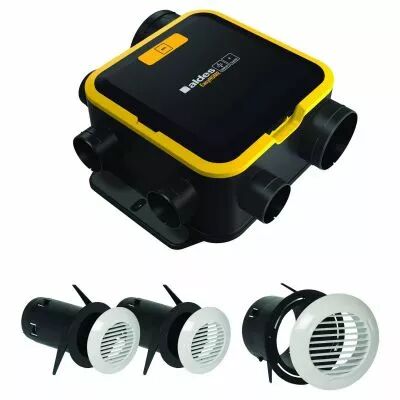 Aldes - Kit VMC simple flux EasyHOME Auto COMPACT + 3 grilles de ventilation BIP (11026035)