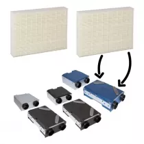 Aldes - Lot filtres Dee-Fly Modulo sans by-pass (1 G4 pollens + 1 F7 particules fines) (11023145)