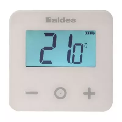 Aldes - Thermostat d\'ambiance sans fil � transmission par onde radio et touches tactiles (35001151)