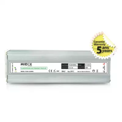 alim 12v dc lumineux 200w ip67 5ans (75382)