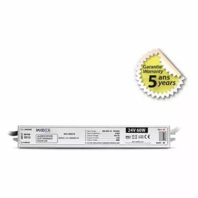 alim 24v dc lumineux 60w ip67 5ans (100470)