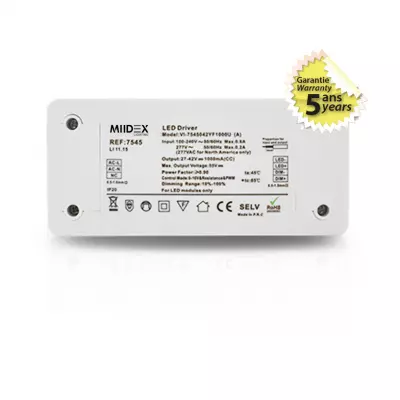 alim led vision-el 27-42v dimmable 0-10v dc 42 w  ip20 (7545)