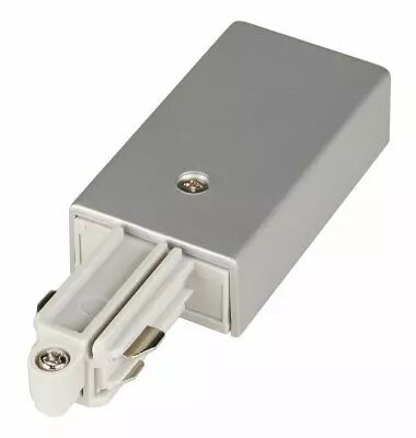 Alimentation, terre droite, pour rail 1 allumage en saillie, int�rieur, gris argent (143042)