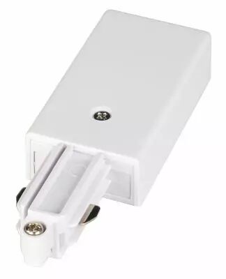 Alimentation, terre gauche, pour rail 1 allumage en saillie, int�rieur, blanc (143031)