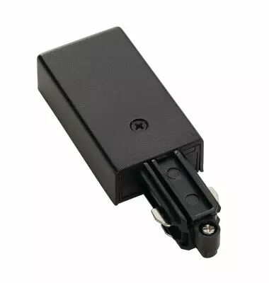 Alimentation, terre gauche, pour rail 1 allumage en saillie, int�rieur, noir (143030)