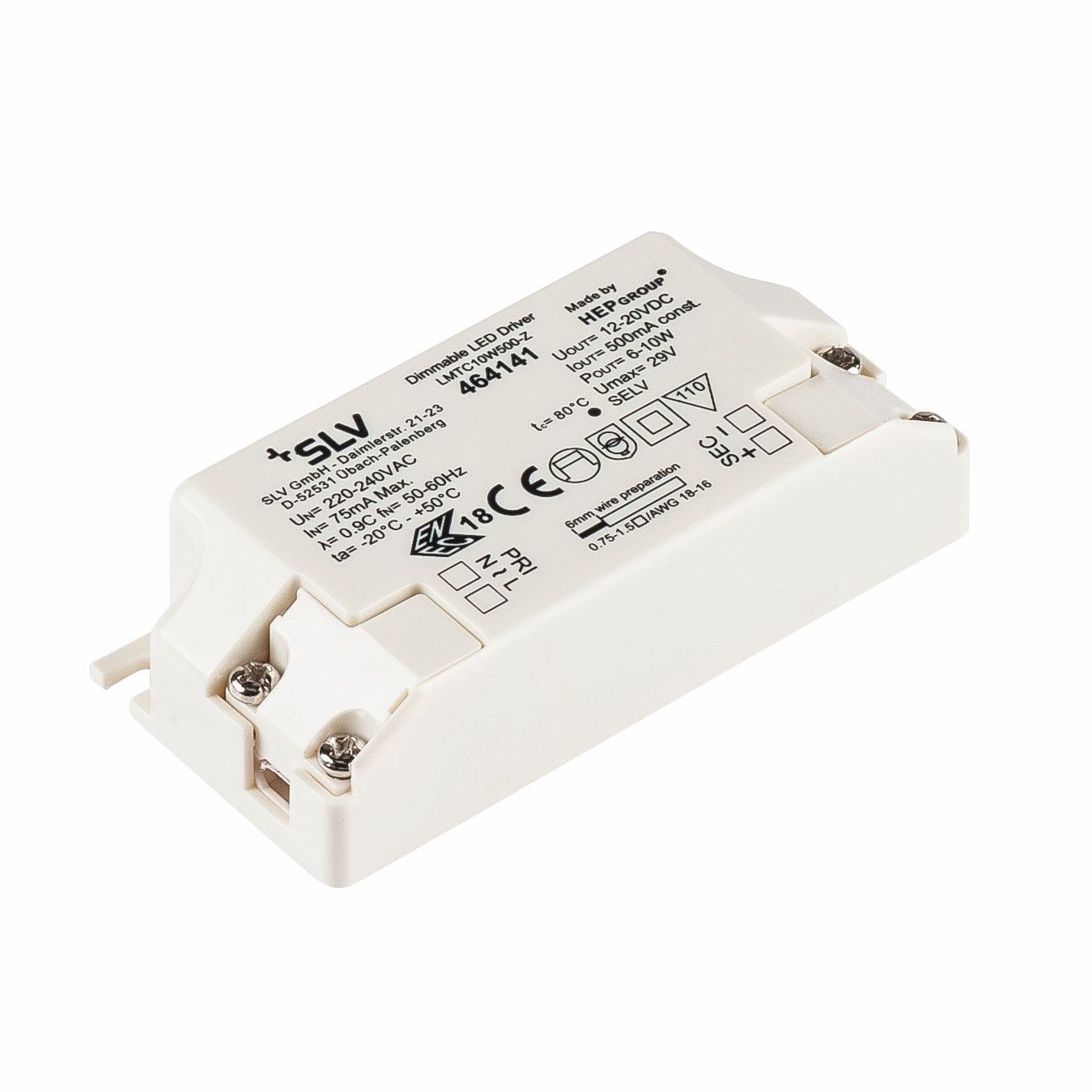 SLV BY DECLIC 464141 - Alimentation LED, intérieur, blanc, 10W, 500mA