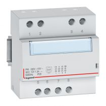 Alimentation redressée filtrée monophasée 230V~/12V= -15 W -1,3A - 5 modules DIN (413105)