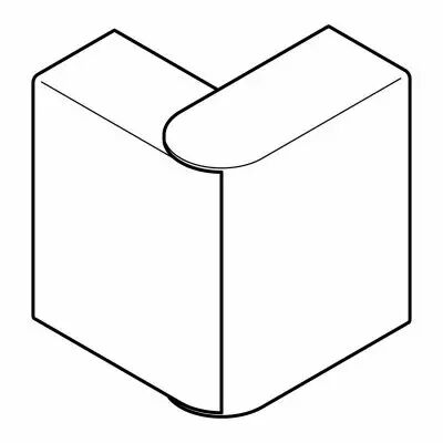 Angle ext�rieur Blanc Artic pour Logix 160x50 (48014)