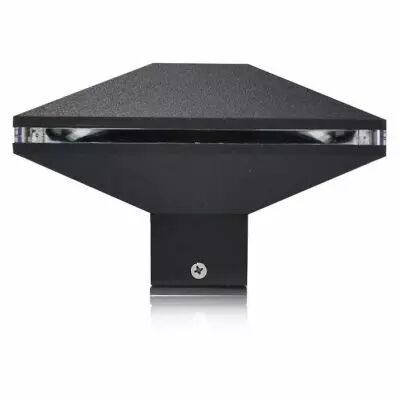 applique mural led 3w 230v 3000k carre anthracite ip54 pyramidal (7014)