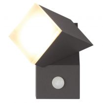 applique mural led 8 w orientable 3000k gris anthracite ip54 + detec (67813)