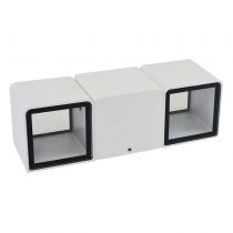 applique murale led 2x3w 3000k blanc ip54 (67770)