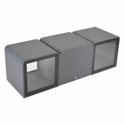applique murale led 2x3w 3000k gris anthracite ip54 (67772)