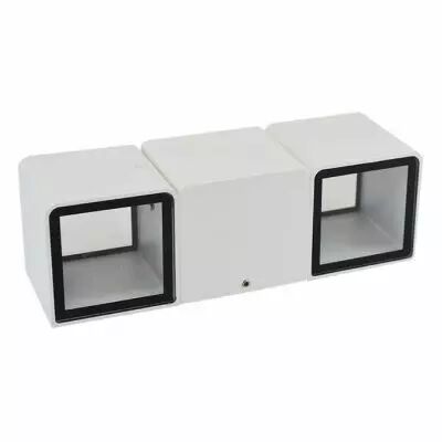 applique murale led 2x3w 4000k blanc ip54 (67771)