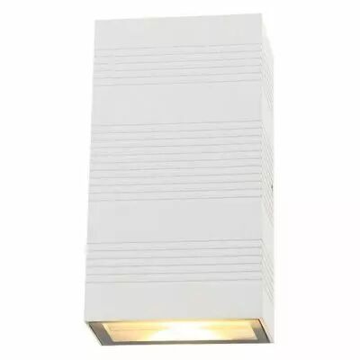 applique murale led 2x5w rectangulaire 4000k blanc ip54 (67800)