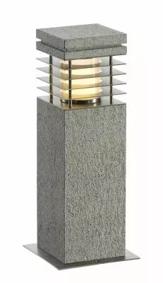 ARROCK GRANITE 40, borne ext�rieure, poivre et sel, E27, 15W max, IP44, granite, inox 304 (231410)