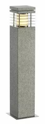 ARROCK GRANITE 70, borne ext�rieure, poivre et sel, E27, 15W max, IP44, granite, inox 304 (231411)