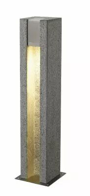 ARROCK SLOT, borne ext�rieure, poivre et sel, GU10/LED GU10 51mm, 4W max, IP44, granite, inox 304 (231440)