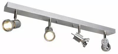 ASTO, applique et plafonnier int�rieur, quad, alu bross�, GU10/QPAR51, 4x 75W max (147444)