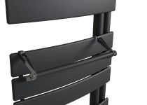 Atlantic - Barre support à embout anthracite pour sèche-serviettes lames plates (850226)