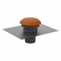 atlantic - chapeau de toiture cpr - diam&egrave;tre 125mm - rouge tuile (422563)