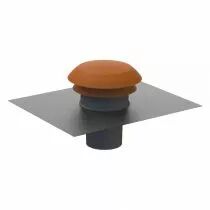 atlantic - chapeau de toiture cpr - diam&egrave;tre 125mm - rouge tuile (422563)