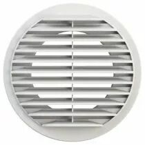 atlantic - me plast 125 b - rejet ou prise d\'air murale blanc diam&egrave;tre 125 (464041)