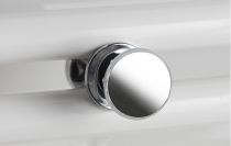 Atlantic - Patère bouton chrome pour sèche-serviettes tubes ronds (850201)
