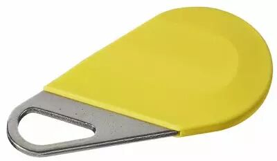 Badge hexact type porte cl� de couleur jaune (HECV2J)