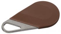 Badge hexact type porte clé de couleur marron (HECV2M)