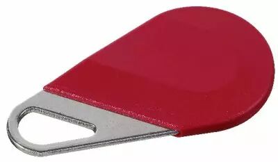 Badge hexact type porte cl� de couleur rouge (HECV2R)