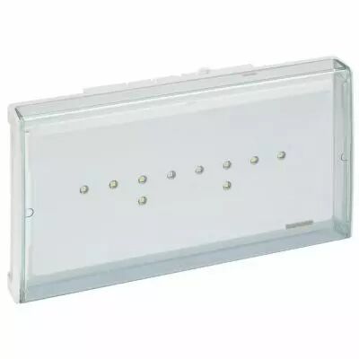 BAES+BAEH d\'�vacuation ECO 2 � LEDs 45lm-1h plastique IP43-IK07 SATI adressable (062660)