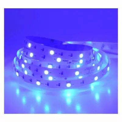 bande led bleu 5 m 30 leds  7.2 w / m ip20 24v (75158)