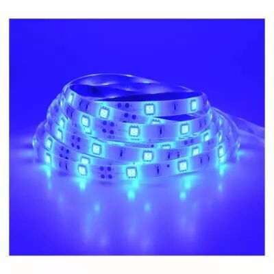 bande led bleu 5 m 30 leds  7.2 w / m ip65 12v pu (75053)