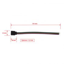 bande led connecteur jonction + câble femelle rgb (75261)