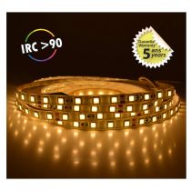 &bandeau blc 3000k 5m 60led 12.4w/m ip65 24v pu boite 5ans (751660)
